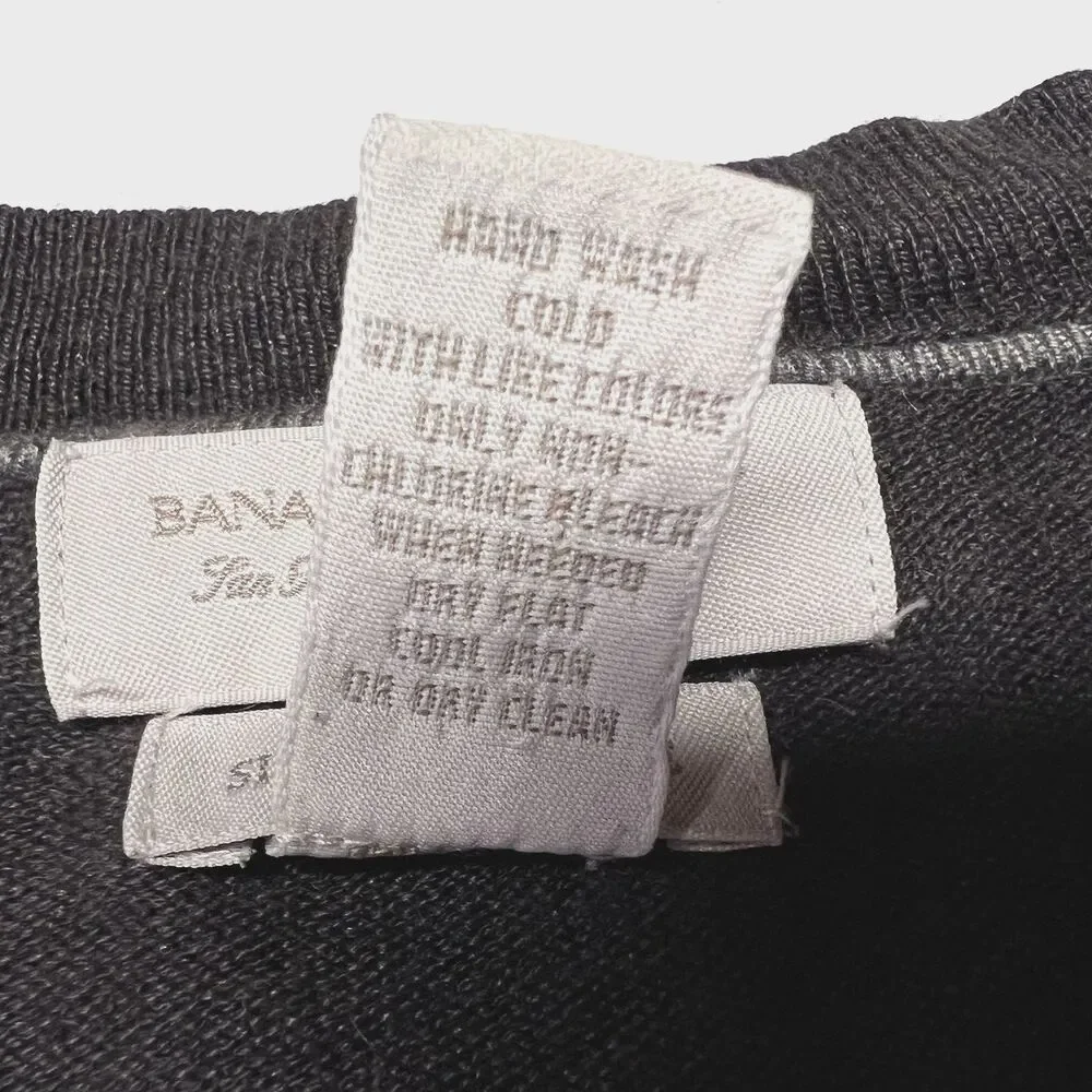BANANA REPUBLIC Mens Silk Cashmere Diamond Argyle Vneck Sweater Small Brown Blue